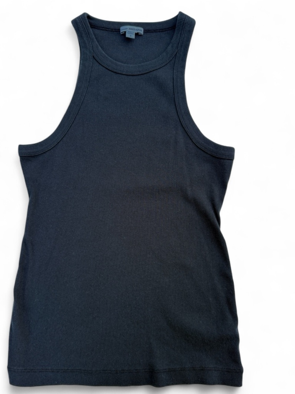 James Perse Black Ribbed Crewneck Tank size 2 (M)